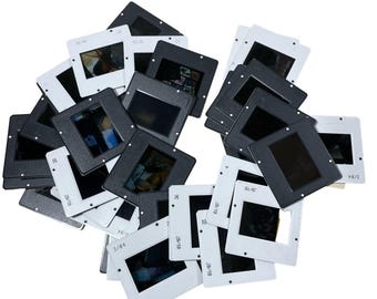 Diapositivas de proyector vintage/retro de 35 mm - Obras de arte - Juego de 100 - Materiales para reciclaje creativo