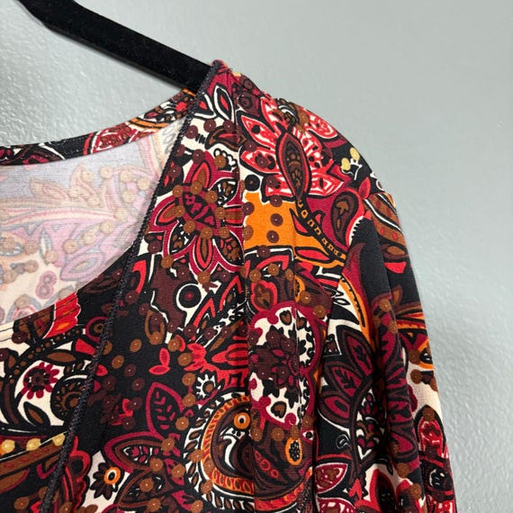 Bechamel Women's Vintage 1990s Boho Burgundy Pais… - image 2