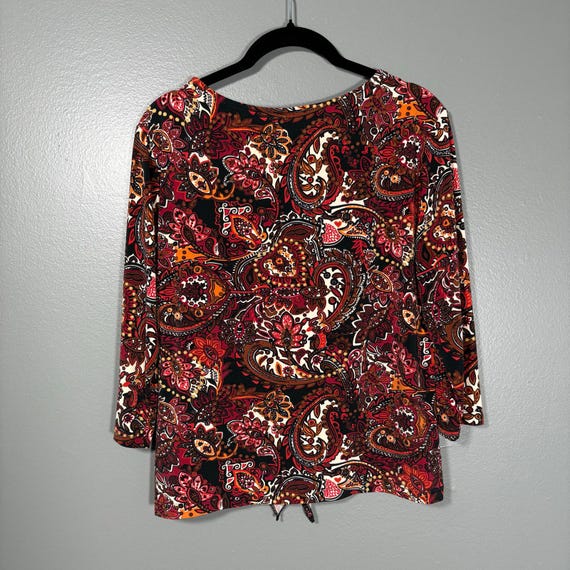 Bechamel Women's Vintage 1990s Boho Burgundy Pais… - image 6