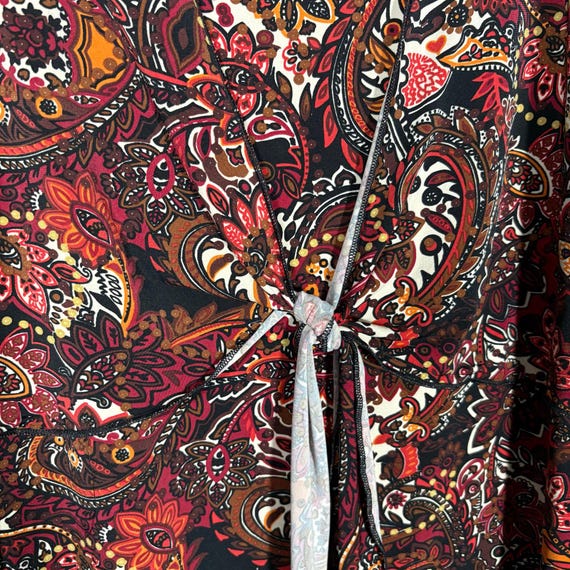 Bechamel Women's Vintage 1990s Boho Burgundy Pais… - image 3