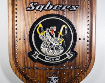 USMC Marine Light Attack Helicopter Squadron 467, Painted Unit Plaque