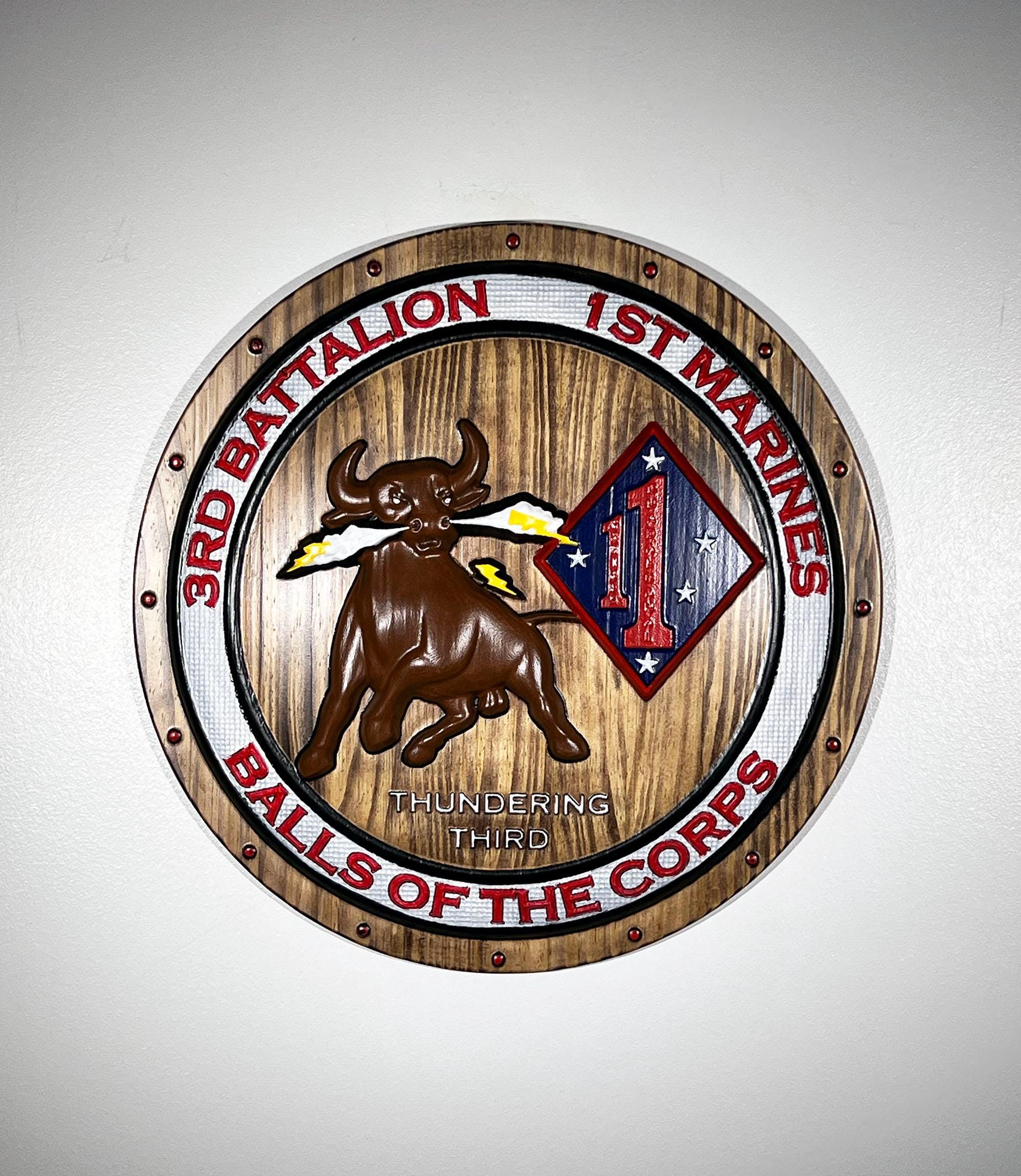 USMC 3rd Battalion 1st Marines Painted Unit Plaque - Etsy