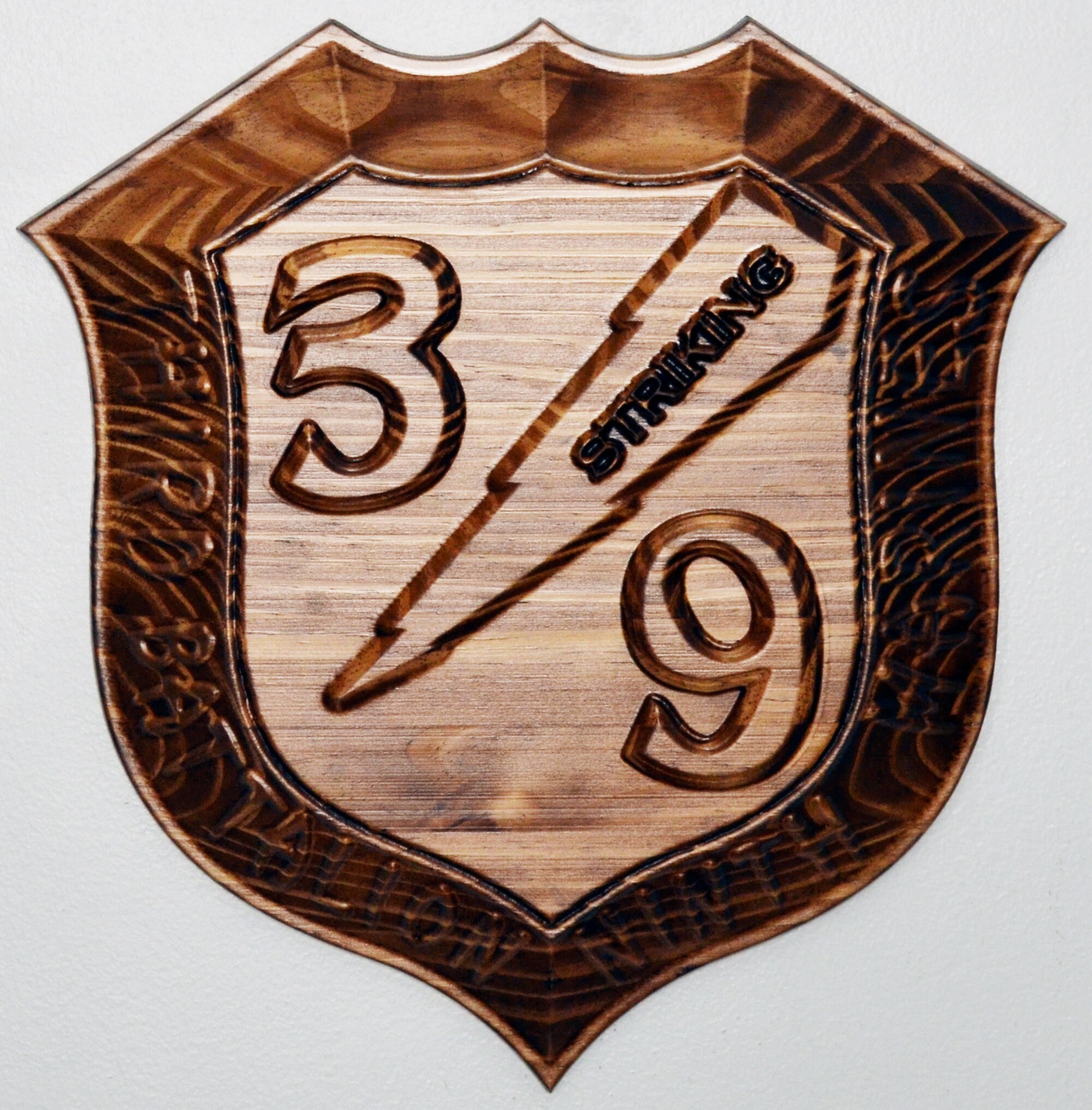 USMC 3rd Battalion 9th Marines, USMC 3d wood carving, military plaque, wall decor