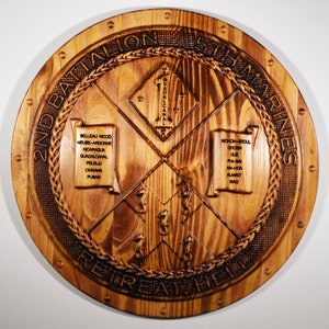 USMC 2nd Battalion 5th Marines Shield, US Marine Corps, CNC, military plaque
