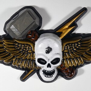 USMC 6th Anglico Jack, Einheits-Emblem des US Marine Corps, Militär Plakette schwarz