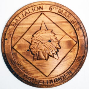 USMC 3rd Battalion 6th Marine , US Marine Corps, 3d wood carving