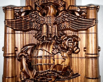 USMC MCRD Eagle Globe Anchor 12" Military Plaque
