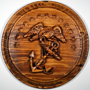 USMC Early Insignia, Officer Dress Blue Button, Marine Hymn Boarder