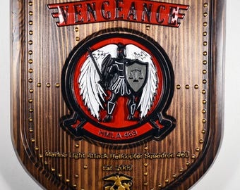 USMC Marine Light Attack Helicopter Squadron 469, Painted Unit Plaque