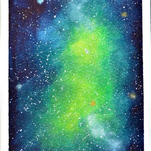 Colecciones con "Nebulosa Galaxia Pintura original de acuarela, Arte de