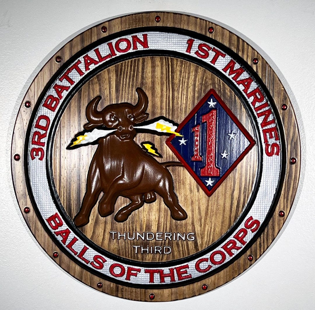 USMC 3rd Battalion 1st Marines Painted Unit Plaque - Etsy