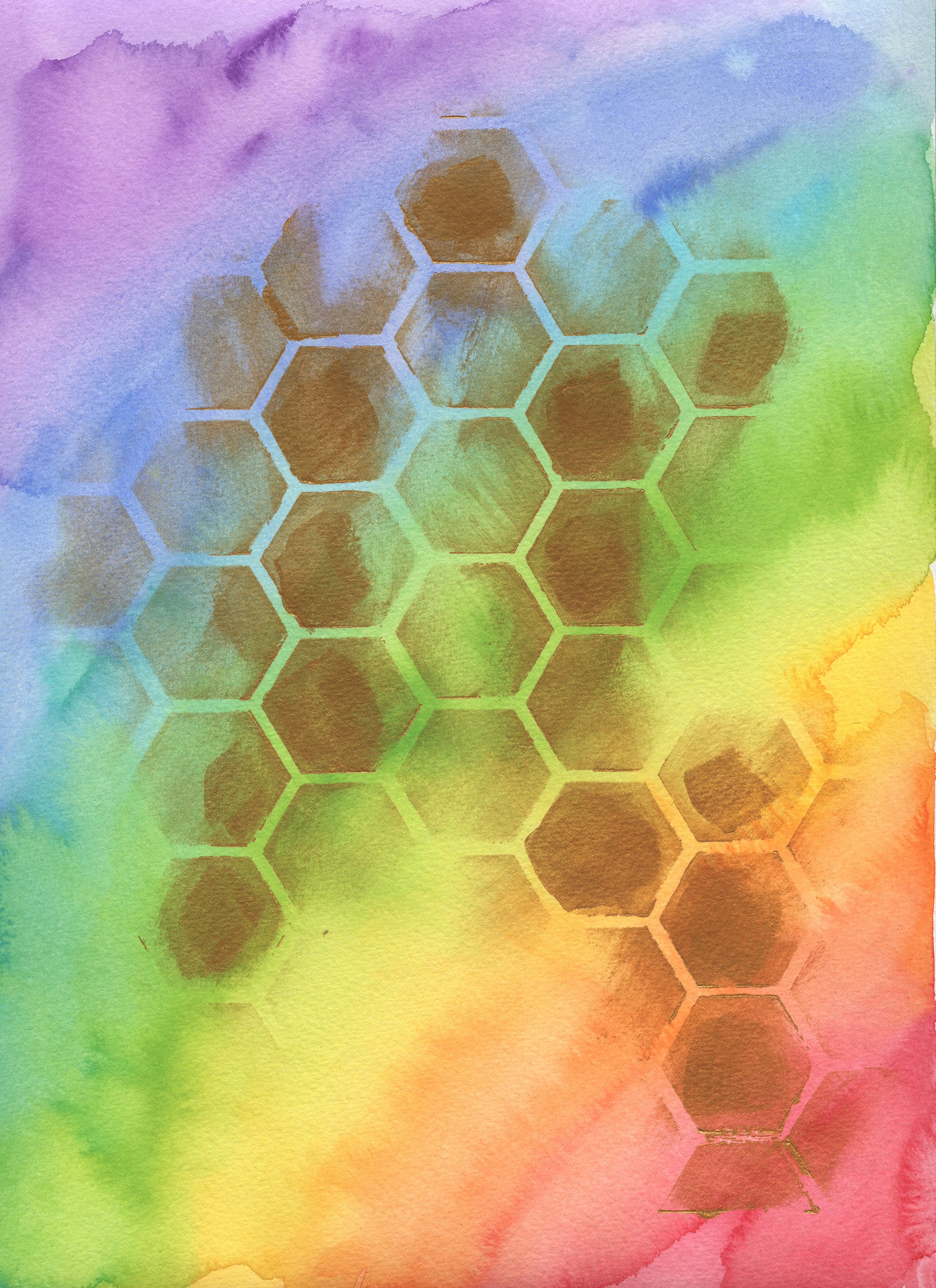 1.40 HONEYCOMB STENCIL, Hexagon Pattern, Painting Stencil, Craft