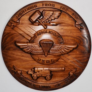 USMC 2nd Anglico, Unit Emblem, US Marine Corps, military plaque