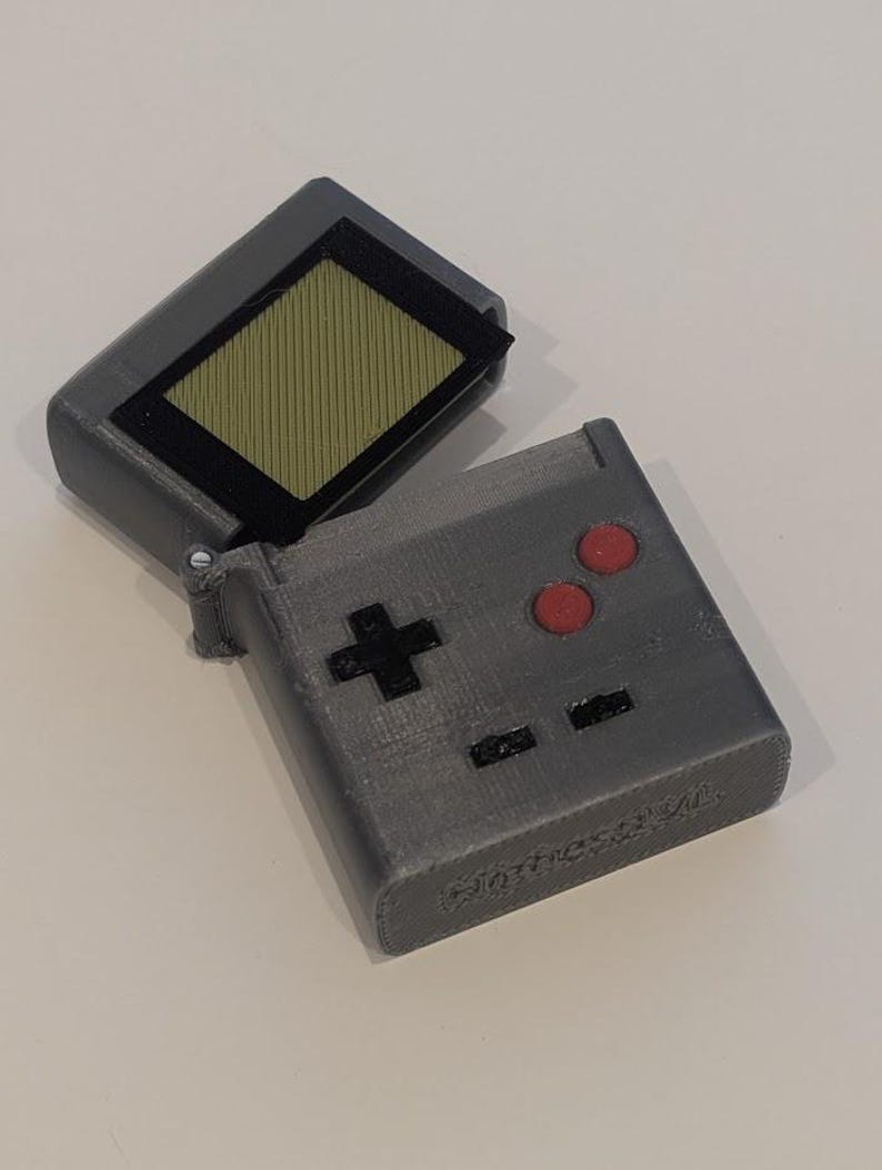 GameBoy Zippo Windproof Lighter Handmade Gaming Nostalgia 3D Printed