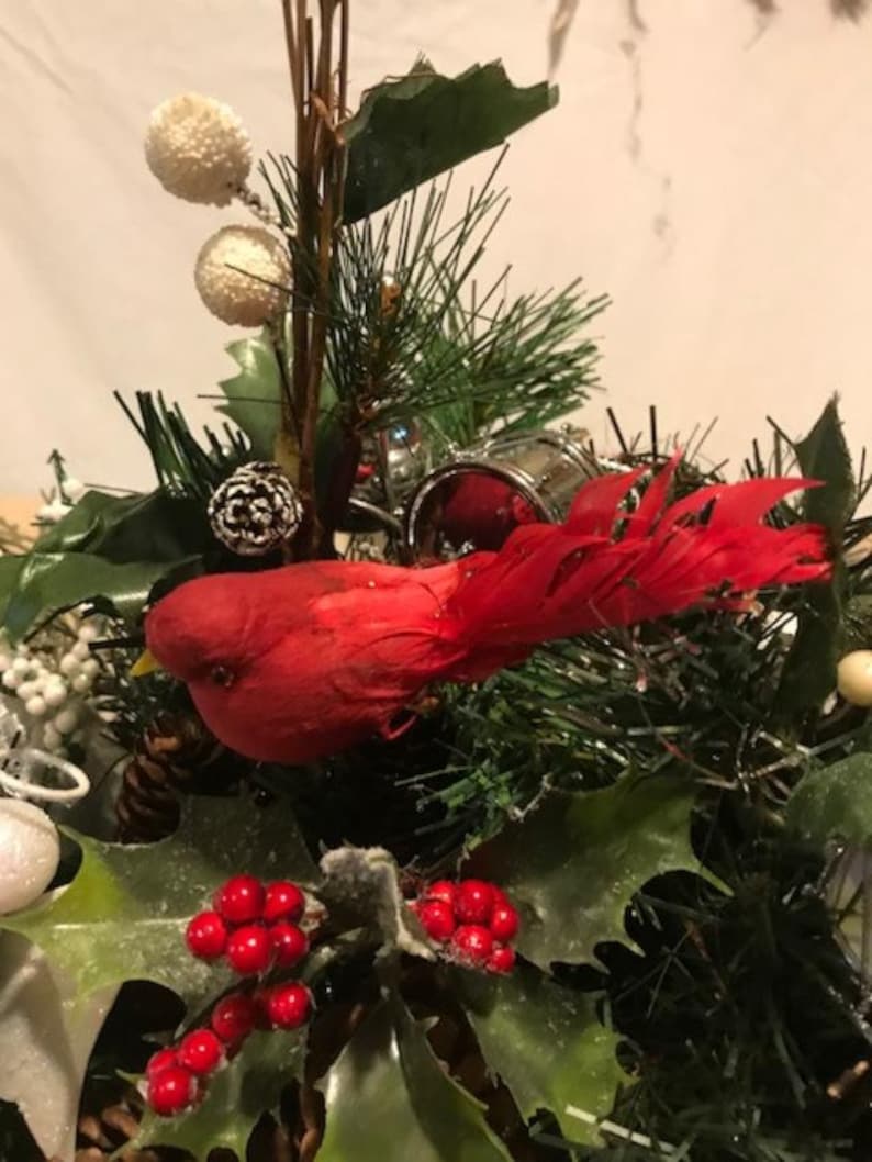 Door Decor Traiditional Wreath Cherful Wreath Redbird Wreath Evergreen Wreath Front DoorWreath Christmas Door Wreath Christmas Wreath