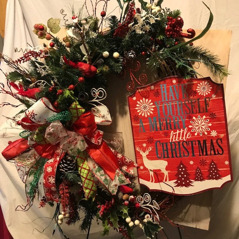 Grapevine Wreath Christmas Wreath Outdoor Indoor Door Etsy