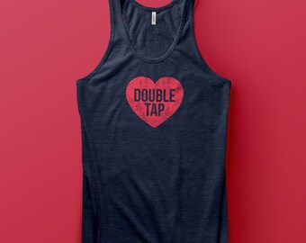 Double Tap Instagram Heart - Unisex Tank Top Shirt