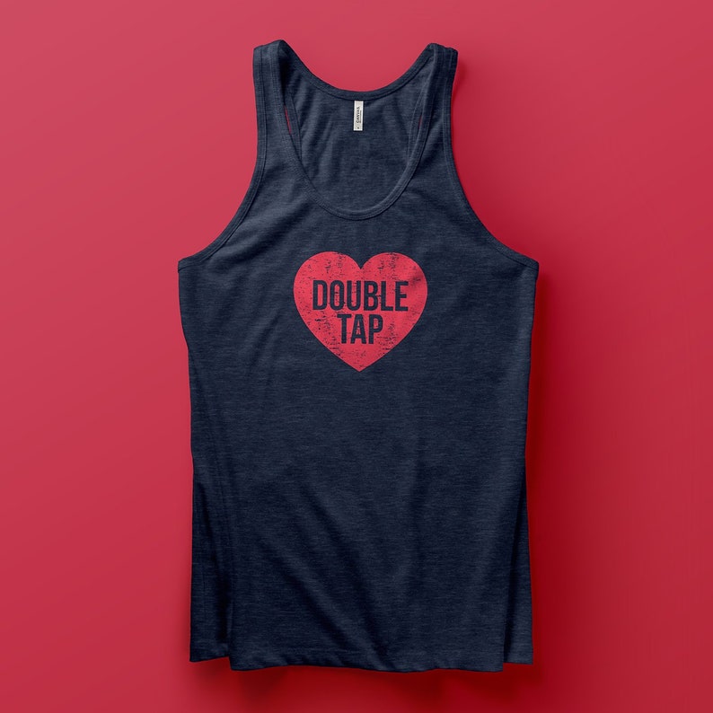 Double Tap Instagram Heart Unisex Tank Top Shirt image 1