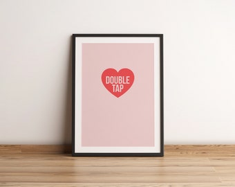 Love Instagram Heart Double Tap | Digital Art Print | Downloadable Wall Art