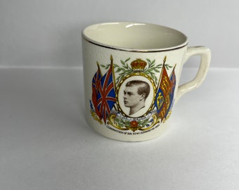 Antyczny kubek koronacyjny Jej Królewskiej Mości Króla Edwarda VIII maj 1937 Bardzo rzadki