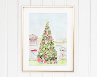 Nantucket Stroll Tree Print