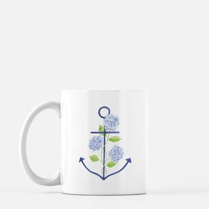 Hydrangea Anchor Mug