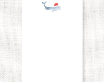 Nautical Holiday Whale Notepad