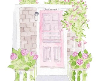 Eagle Cottage | Nantucket in Watercolor Print