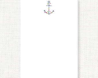 Nautical Holiday Anchor Notepad
