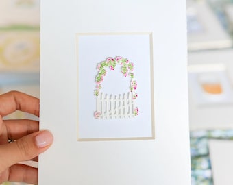 Rose Arbor Cut Paper Original
