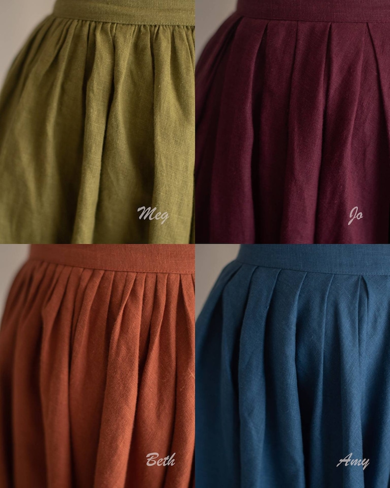 Ready to Ship Victorian Skirt Jo Linen Skirt Color Dark Grey