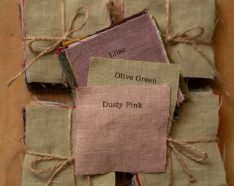 Linen fabric samples