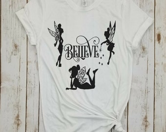 Tinkerbell Moods Fairy Peter Pan Official Disney Princess White Womens T-shirt