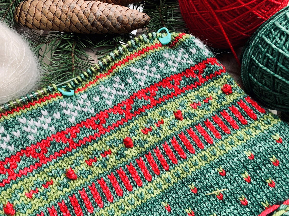 Holiday Doodle Cowl Knit Pattern Digital Download / Etsy