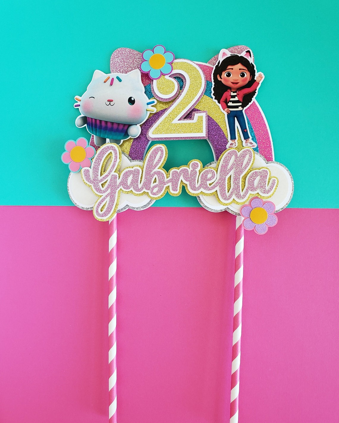 Gabby Dollhouse Cake Topper Gabby Dollhouse Birthday Cake | Etsy