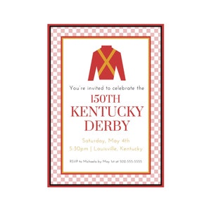 Kentucky Derby Invitation Red TEMPLATE (instant Access) Etsy
