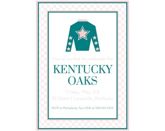 Kentucky Oaks Invitation - Pink - TEMPLATE (instant access)