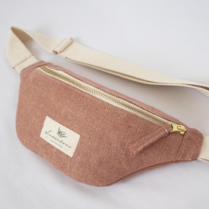 Sac banane. Sac banane en lin. Sarah Roots Brick