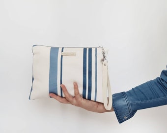 Necessaire, Pouch, Kosmetiktasche aus Canvas mit Reißverschluss. Cala Marin