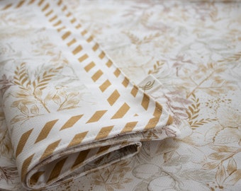 Cotton placemat. Reversible. Unique fabric pattern. Goldenbloom dining table set