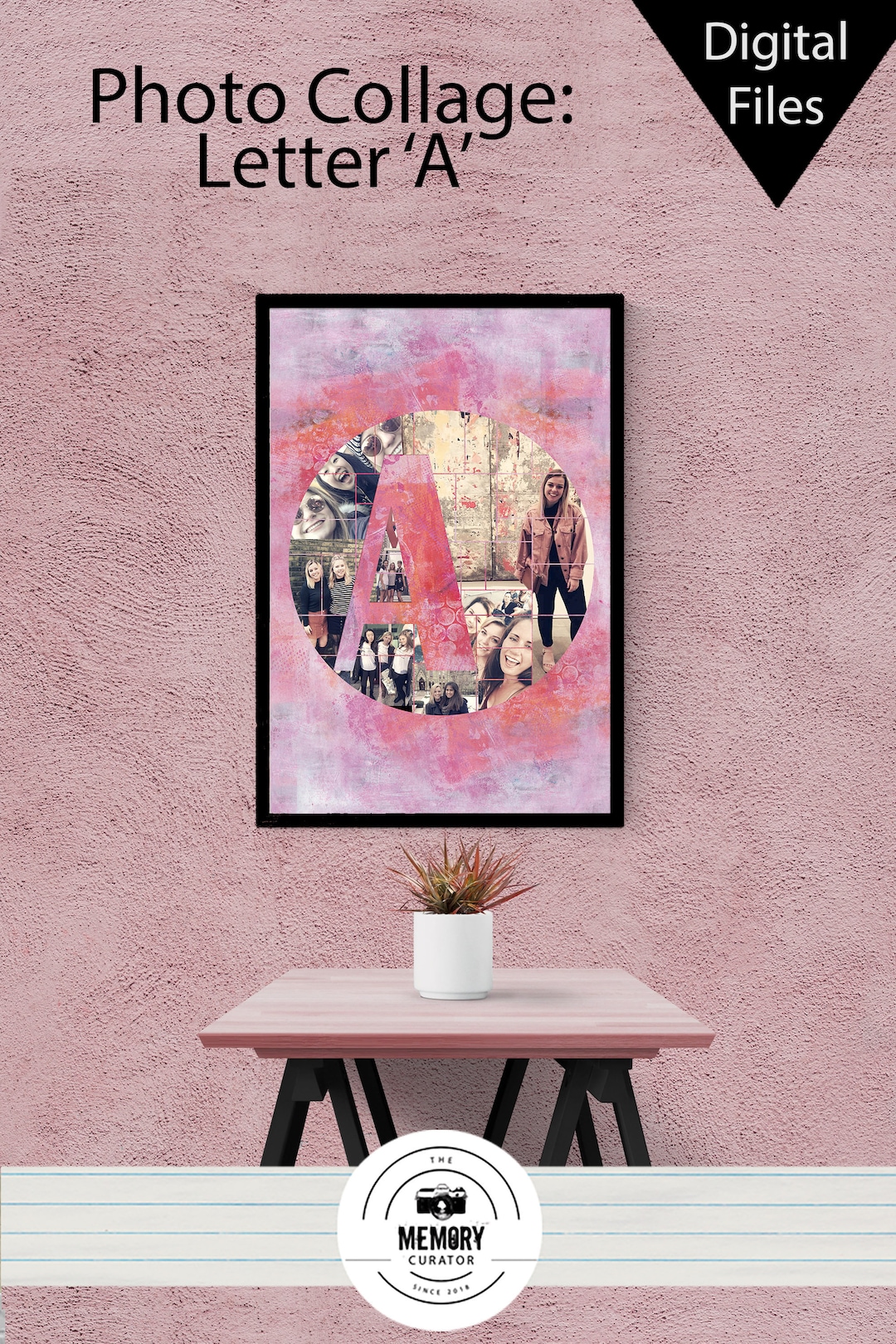 DIY Photo Collage Letter A Digital Downloads Photography Etsy