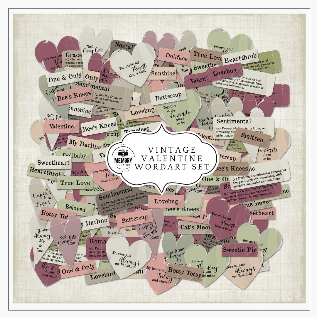 Word Strips Wordart Printable Sentiments Valentine Sentiments Shabby ...