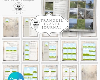 Travel Journal Canva Template | DIY Travel Photo Book | Editable Vacation Memory Album | Printable Travel Scrapbook | Adventure Journal