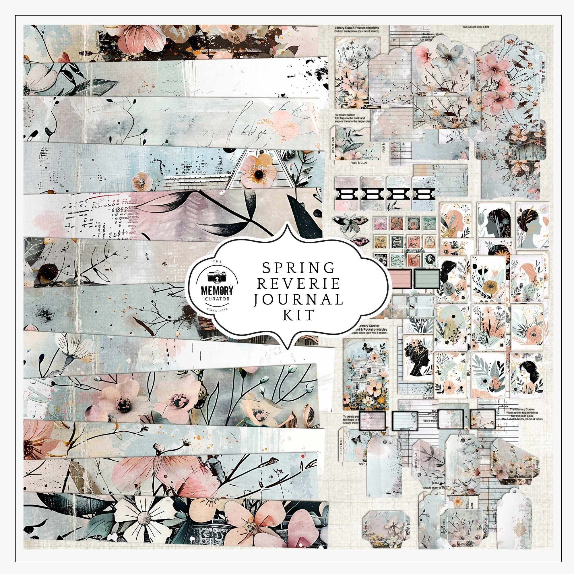 Spring Word Art Journal Bundle Springtime Journal Signatures Double ...