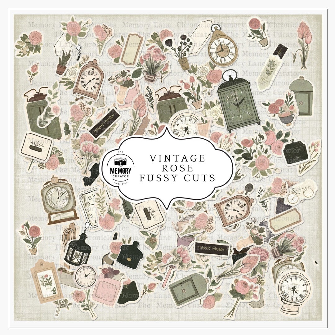 Shabby Chic Clipart Flower Clip Art, Antique Vintage Designs, Floral ...