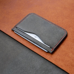 Cartera de cuero de lujo, soporte de tarjeta minimalista, cartera de cuero, monedero, soporte de tarjeta de cuero, cartera, regalo de cuero, cuero personalizado, edc