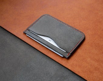 Luxury leather wallet, minimalist card holder, leather wallet, purse, leather card holder, wallet, leather gift, personalised leather, edc