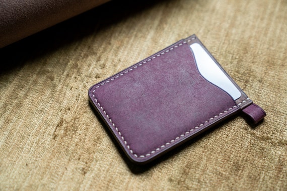 初期 KMRii studs leather amethyst wallet Kmrii kmrii wallet - Gem