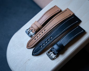 Leather watch strap, 18mm, 19mm, 20mm, 21mm, 22mm, 23mm, 24mm, apple watch, mens, womens, breitling, luxury, handmade, fathers day, iwatch