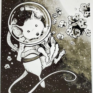 Mouse in Space 13x19 Fine Art print